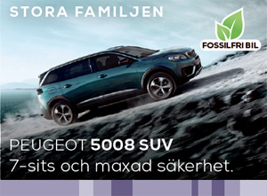 Peugeot 5008 SUV med 7-sits - perfekt för den större familjen.